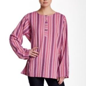 NWT Funky People Stripe Boho Hippie Tunic Top